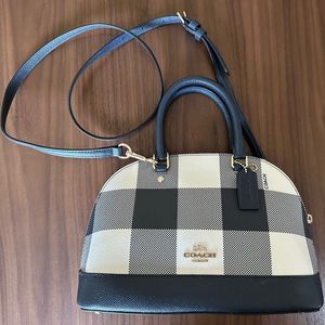 Coach mini sierra buffalo plaid handbag.